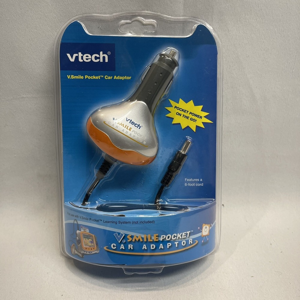NISP Vtech V.Smile Pocket Car Adaptor VT9396 Model 80-091301 12V/24V DC‎ = 9V DC
